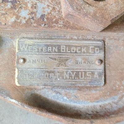 Anvil Brand Western Block and Tackle Massive Pulley Hook