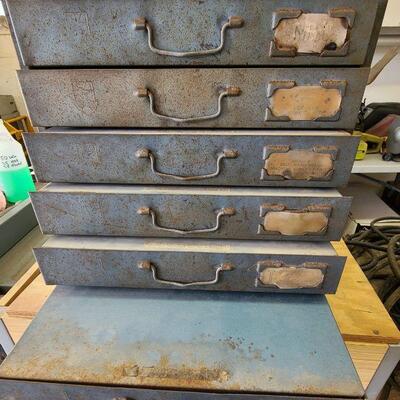 Vintage Bowman 6 Drawer Metal Small Parts Toolbox