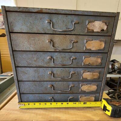 Vintage Bowman 6 Drawer Metal Small Parts Toolbox