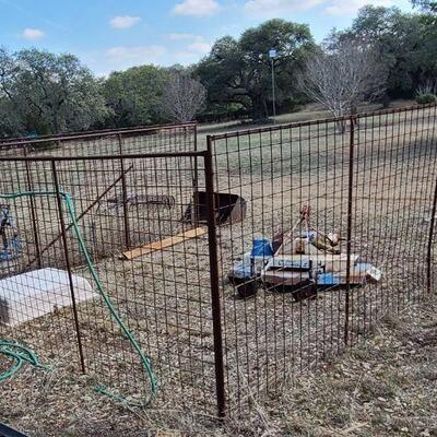 4 Heavy Duty Metal Fence Panels