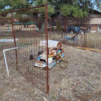 4 Heavy Duty Metal Fence Panels