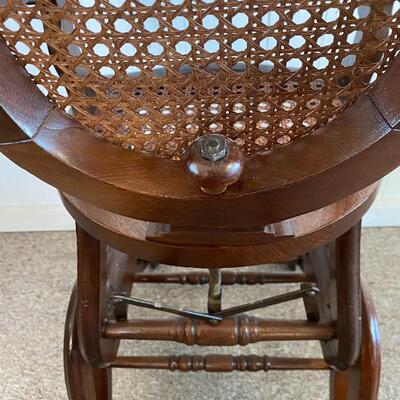 1800's Convertible Solid Walnut High Chair / Rocker  