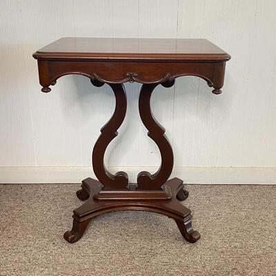 Mahogany Lyre Base Table - Original Finish