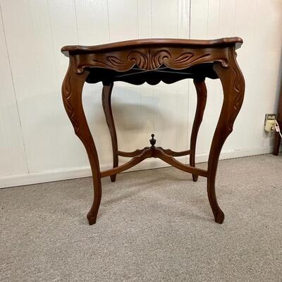 Walnut Inlaid Table -Check Out the Detail in the Inlay