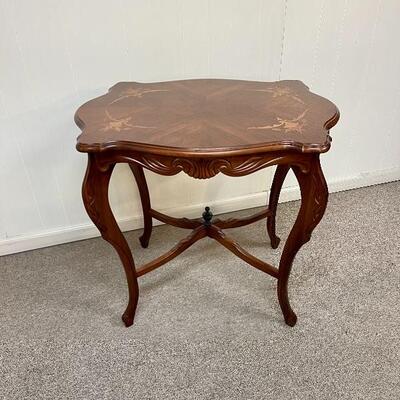 Walnut Inlaid Table -Check Out the Detail in the Inlay