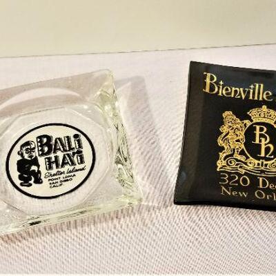 Lot #88  Cool pair of vintage advertising ashtrays
