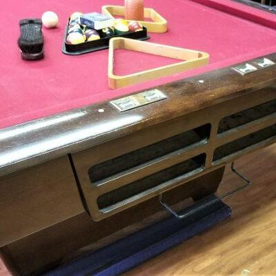 Lot #100  Brunswick Medalist Pool Table outfit - everything you need!