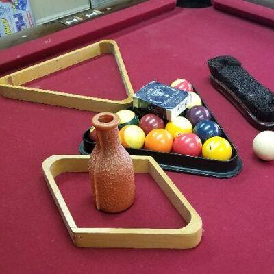 Lot #100  Brunswick Medalist Pool Table outfit - everything you need!