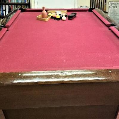 Lot #100  Brunswick Medalist Pool Table outfit - everything you need!