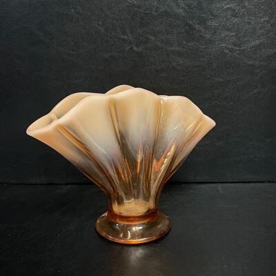 Fenton Opalescent Fan Vase