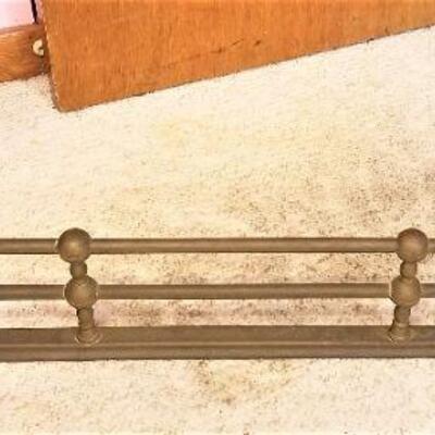 Lot #103  Vintage Brass Fireplace Fender