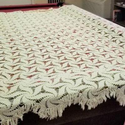 Lot #105  Hand Crocheted Coverlet