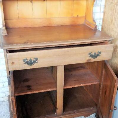 Lot #110  Vintage Knotty Pine Cupboard