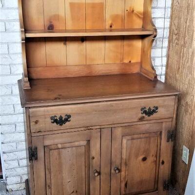 Lot #110  Vintage Knotty Pine Cupboard