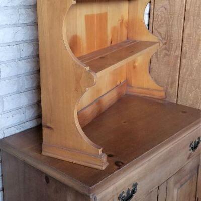 Lot #110  Vintage Knotty Pine Cupboard