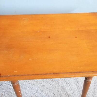 Lot #111  Small Maple Table with Cute Curved Feet