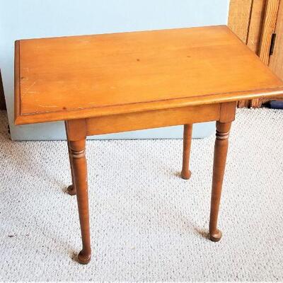 Lot #111  Small Maple Table with Cute Curved Feet