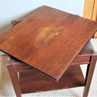 Lot #112  Interesting Vintage Table with Rotating Top