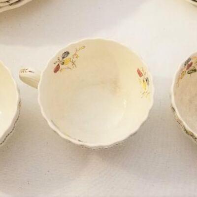 Lot #114  Large Set of Spode Dinnerware in the "Spode Cowslip" pattern