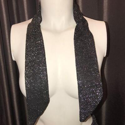 Vintage black and silver pantsuit