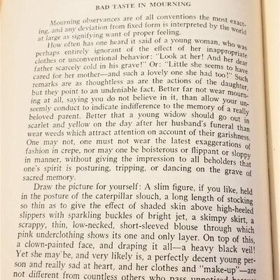 Lot #119   1940 Etiquette Book by Emily Post - a look into the past