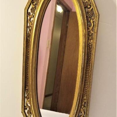 Lot #120  MidCentury Small Wall Mirror - Fleur di Lis