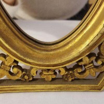 Lot #120  MidCentury Small Wall Mirror - Fleur di Lis