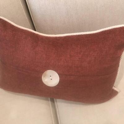 Red pillow 19" x 10.5" $8