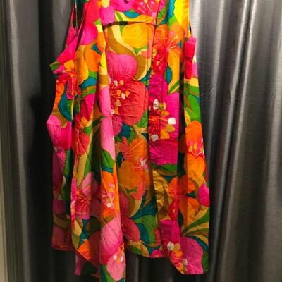 Royal Hawaiian   Wrap A Round Dress 1970s