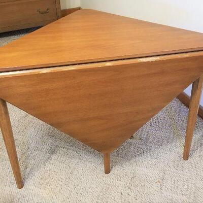 Lot #126  Unusual Corner Drop Leaf Table