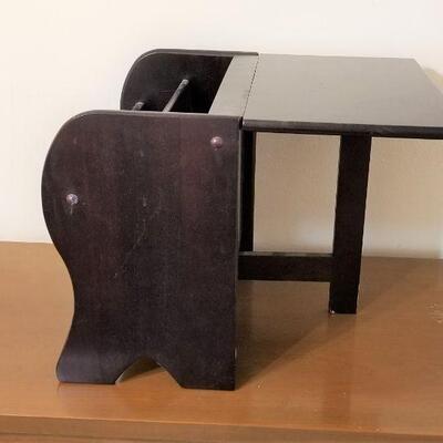 Lot #127  Contemporary Magazine Holder with Swing-out Extension