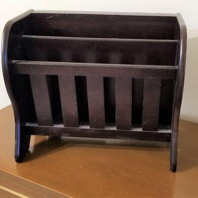 Lot #127  Contemporary Magazine Holder with Swing-out Extension