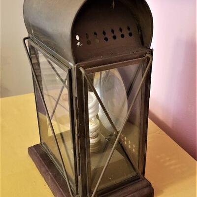 #130  Vintage "Ship's Lantern" Brass Table Lamp