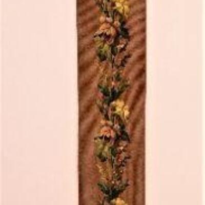 Lot #132  Vintage Needlepoint Bell Pull - 68" long