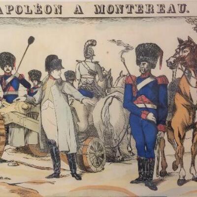 Lot #134  Antique Print of Napoleon at Montereau (Napoleonic Wars)