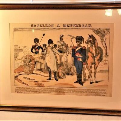 Lot #134  Antique Print of Napoleon at Montereau (Napoleonic Wars)