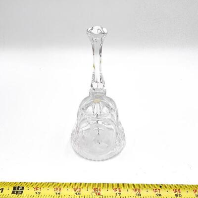LEAD CRYSTAL BELL WITH ETCHED FLOWER (LOT #13)