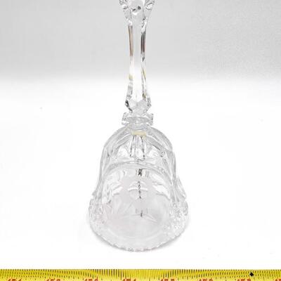 LEAD CRYSTAL BELL WITH ETCHED FLOWER (LOT #13)