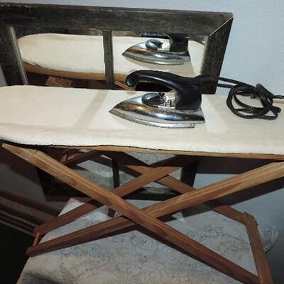 ANTIQUE IRON & IRONBOARD PLUS MIRROR