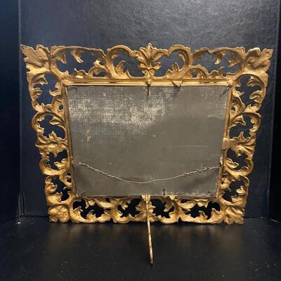 Heavy Brass Ornate Mirror