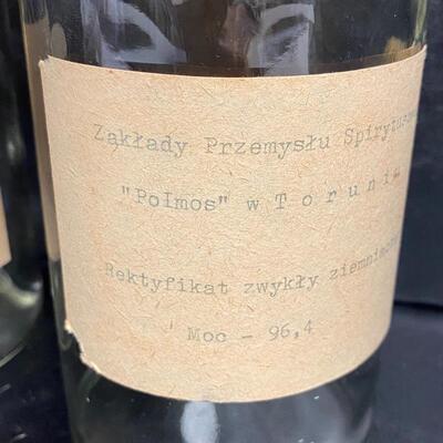 Pair of Vintage Apothecary Bottles - Polish 