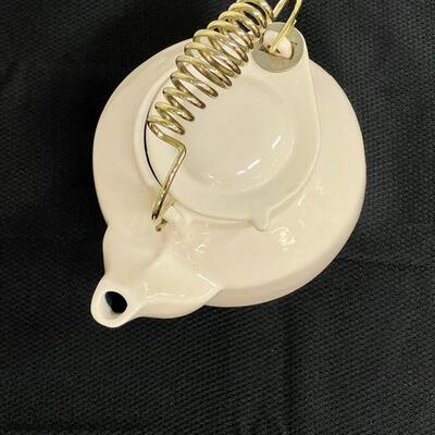 Porcelain over Cast Iron Tea Kettle