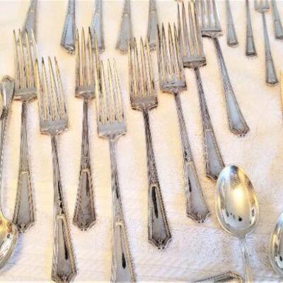 Lot #135  Lot of Vintage Sterling Silver Flatware - 70 pcs. Jennings Silver Co. "Georgian Maid"