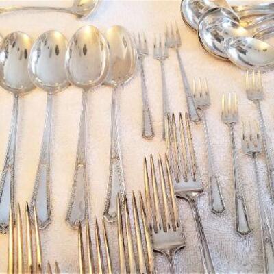 Lot #135  Lot of Vintage Sterling Silver Flatware - 70 pcs. Jennings Silver Co. "Georgian Maid"