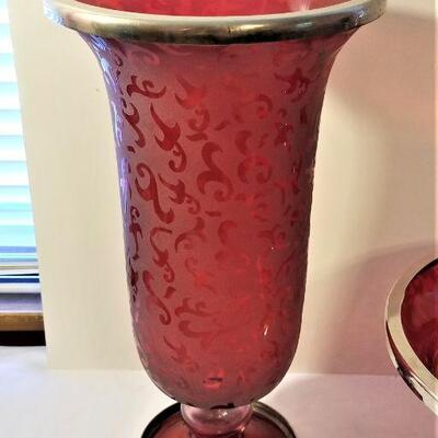 Lot #137  Contemporary Red Glass Lot
