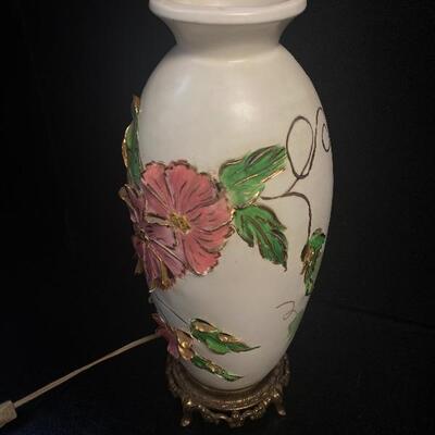 1950â€™s Floral Vase TV Lamp 