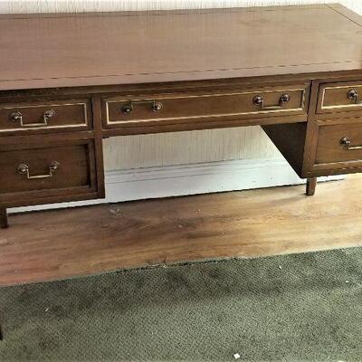 Lot #140  Mid Century Knee Hole Desk - Maddox Furniture Company