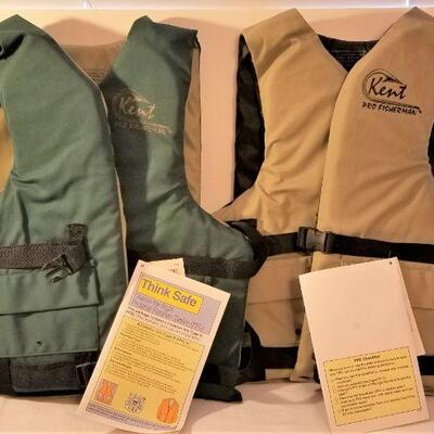 Lot #155  Two brand New Fishermen Life Vests - tags still attached