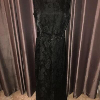 1960s Evening Dress with Attached belt  front flap