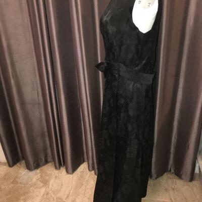 1960s Evening Dress with Attached belt  front flap
